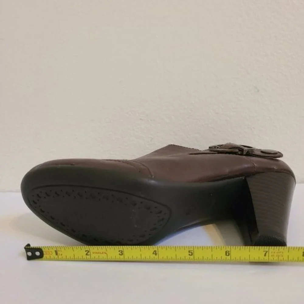 Nicole Women Ankle Boots brown Slip-on Size 6.5